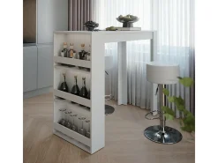 Juego de mesa de bar blanco 57x117x106 repose