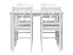 Juego de muebles de comedor 5 piezas blanco