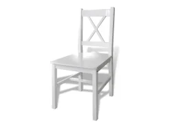 Juego de muebles de comedor 5 piezas blanco