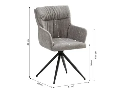 Juego de sillas de comedor 57x89x60 cm Gris Sillas Eames