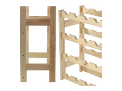 KADAX Botellero de Madera para Vino 20 Botellas Estante para Alcohol