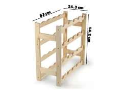 KADAX Botellero de Madera para Vino 20 Botellas Estante para Alcohol