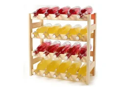 KADAX Botellero de Madera para Vino 20 Botellas Estante para Alcohol