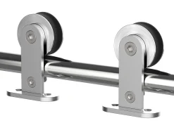 Kit instalacion puerta corredera acero inoxidable ø2,5x200 cm HOMCOM