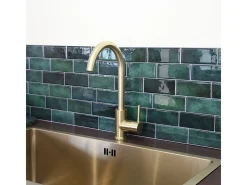Kiwo mezclador para fregadero oro cepillado Essebagno