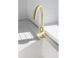 Kiwo mezclador para fregadero oro cepillado Essebagno