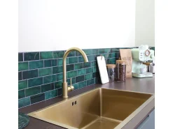 Kiwo mezclador para fregadero oro cepillado Essebagno