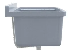 Lavabo de pared, gris, 60x40x28 cm, resina