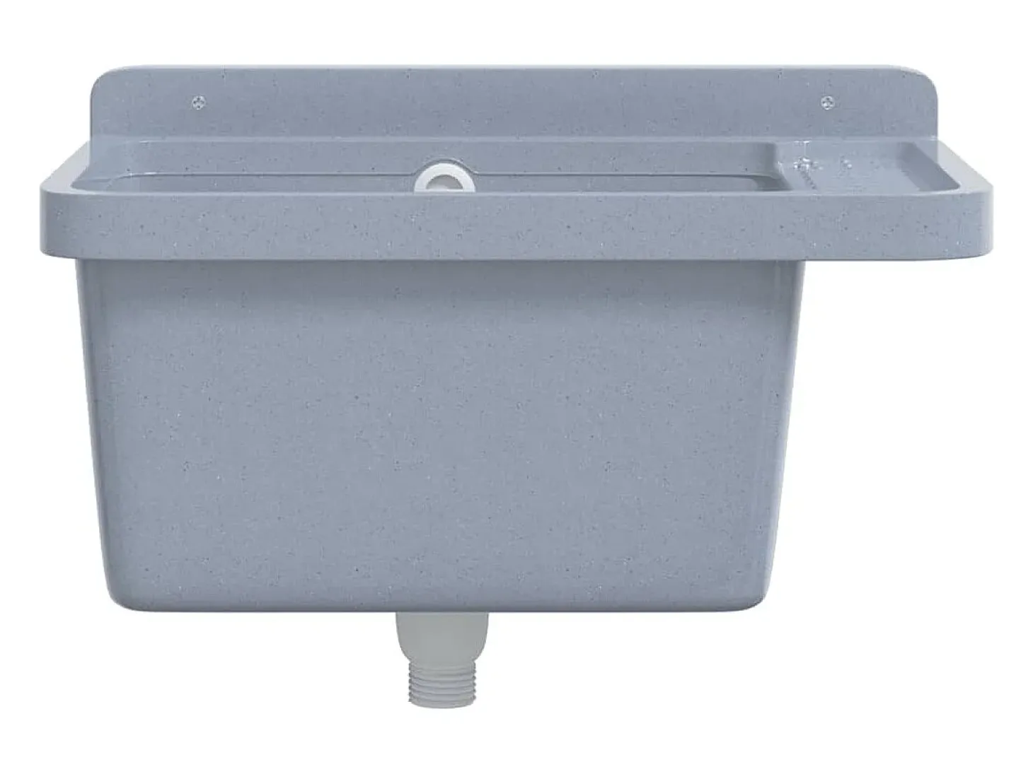 Lavabo de pared, gris, 50x35x24 cm, resina