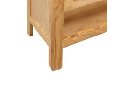 Lawrence John Mueble botellero de madera maciza de roble 72x32x90 cm