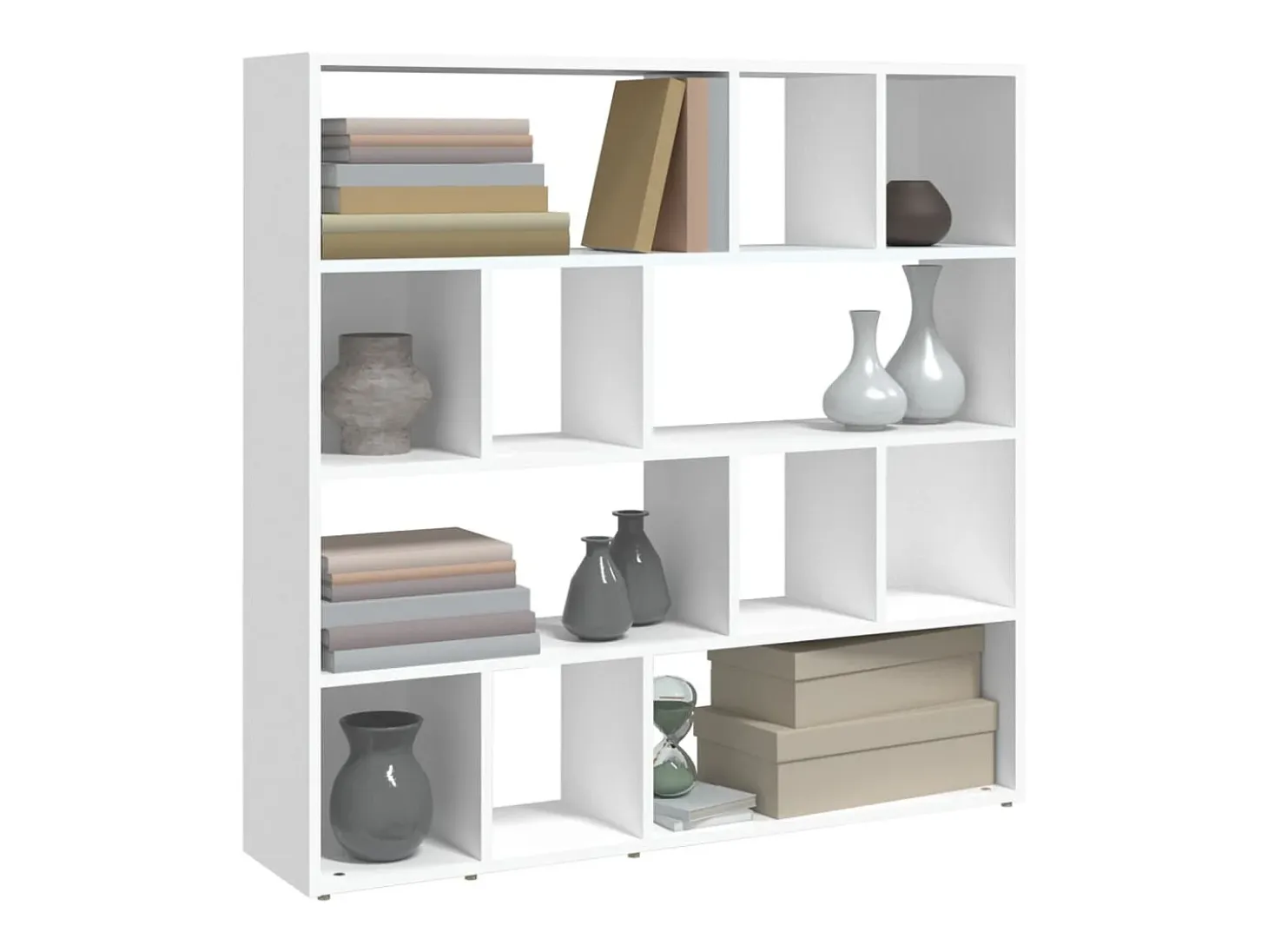 Librería/Pared divisoria blanca 105x24x102 cm