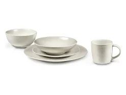 Lote de 6 Platos Llanos Stone Marfil 27 cm - Colección Moderna y Acogedora