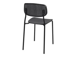 Lote de 4 sillas de cocina apilables Aza – Negro