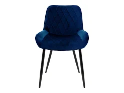 Lote de 2 sillas de comedor sillas de salón sillas de cocina terciopelo azul oscuro