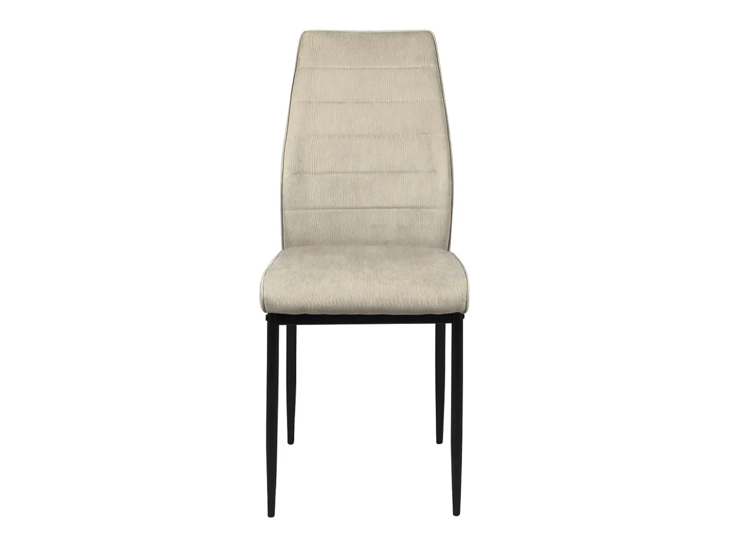 Lote de 4 sillas de comedor Milo – Tejido a rayas beige