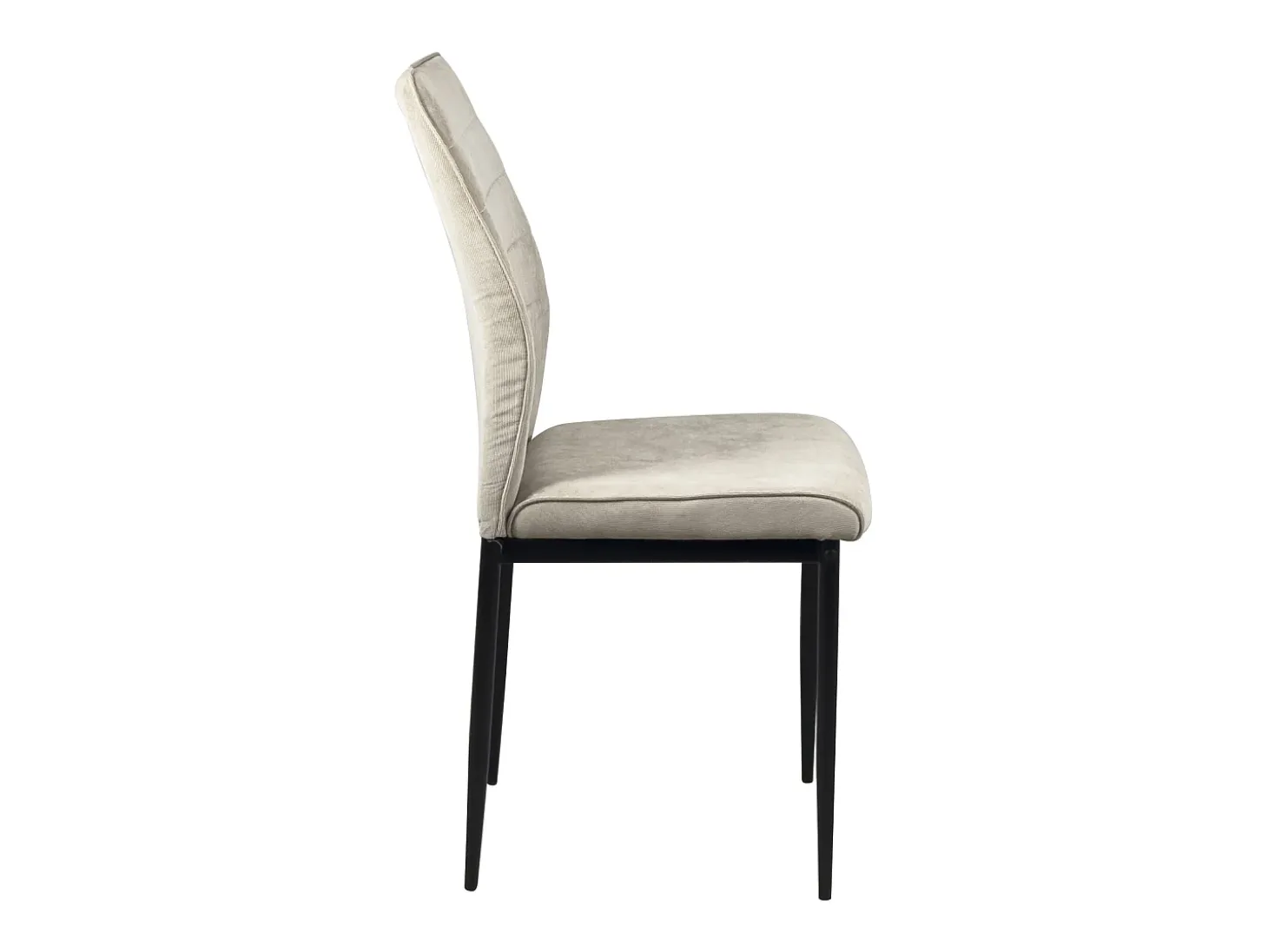Lote de 4 sillas de comedor Milo – Tejido a rayas beige