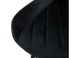 Lote de 2 sillas de comedor sillas de salón silla de cocina terciopelo negro
