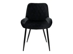 Lote de 6 sillas de comedor sillas de salón silla de cocina terciopelo negro