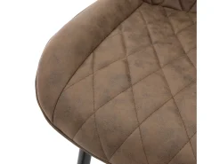 Lote de 6 sillas de comedor Sillas de salón Silla de cocina PU imitación piel marrón