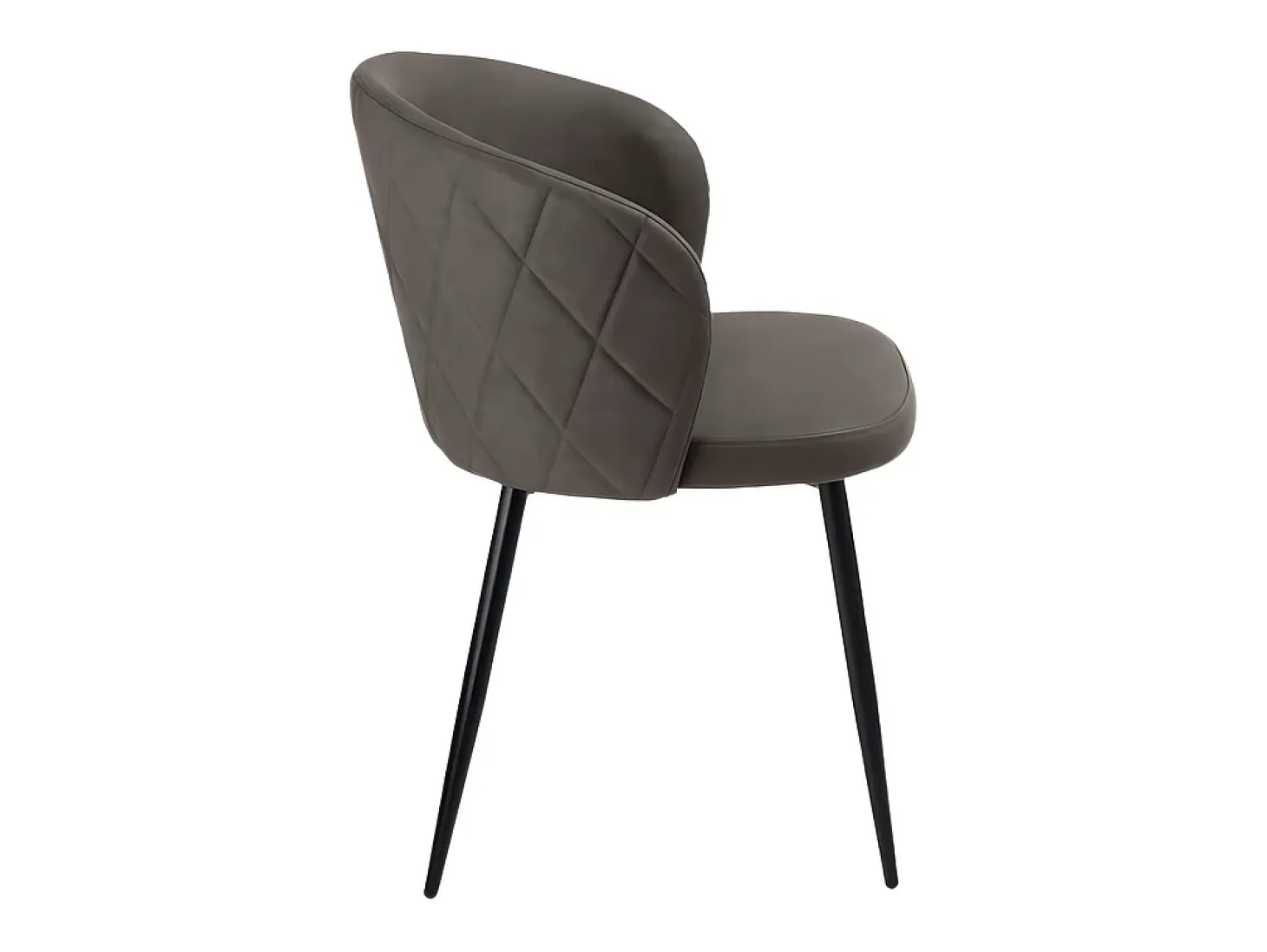 Lote de 2 sillas de comedor antracita "Boston" de eco-cuero - Cómodas, elegantes y resistentes