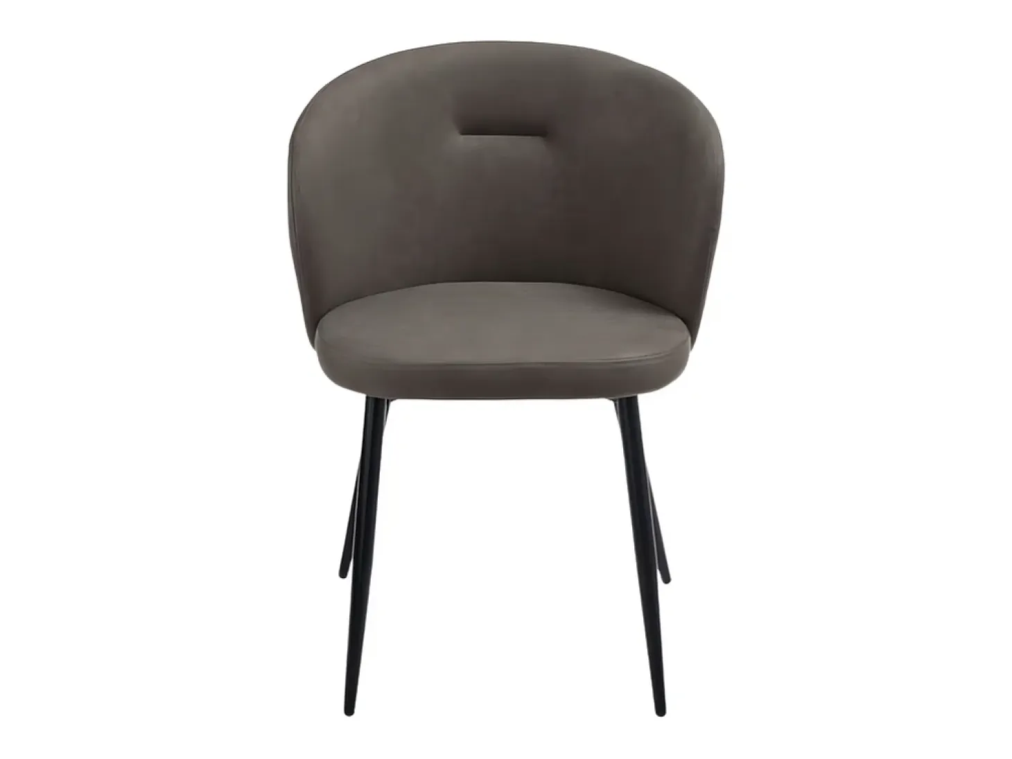 Lote de 2 sillas de comedor antracita "Boston" de eco-cuero - Cómodas, elegantes y resistentes