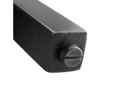 Lote de 6 sillas de comedor - cojín de asiento de terciopelo - con respaldo de ratán y patas de madera de hevea - Negro