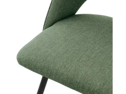 Lote de 2 sillas de comedor silla de cocina silla de salón respaldo tapizado verde