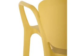 Lote de 4 sillas de diseño Romer de polipropileno amarillo mostaza