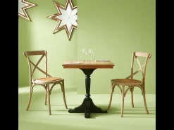 Lote de 2 sillas de madera maciza y rejilla L61 cm - BISTROT