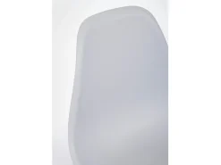 Lote de 4 sillas de polipropileno gris con patas de metal - MANDY