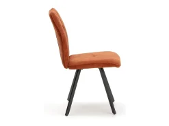 Lote de 4 sillas de tela con patas de metal negro L47 cm - MERY