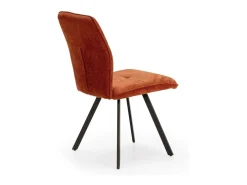Lote de 4 sillas de tela con patas de metal negro L47 cm - MERY