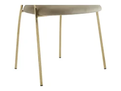 Lote de 2 sillas de terciopelo y metal dorado - Beige - MADOLIA