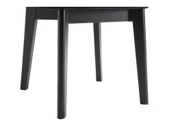 Lote de 6 sillas de terciopelo, efecto ratán y madera de hevea - Negro - CALENYA
