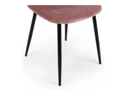 Lote de 4 sillas de terciopelo rosa - IRELIA