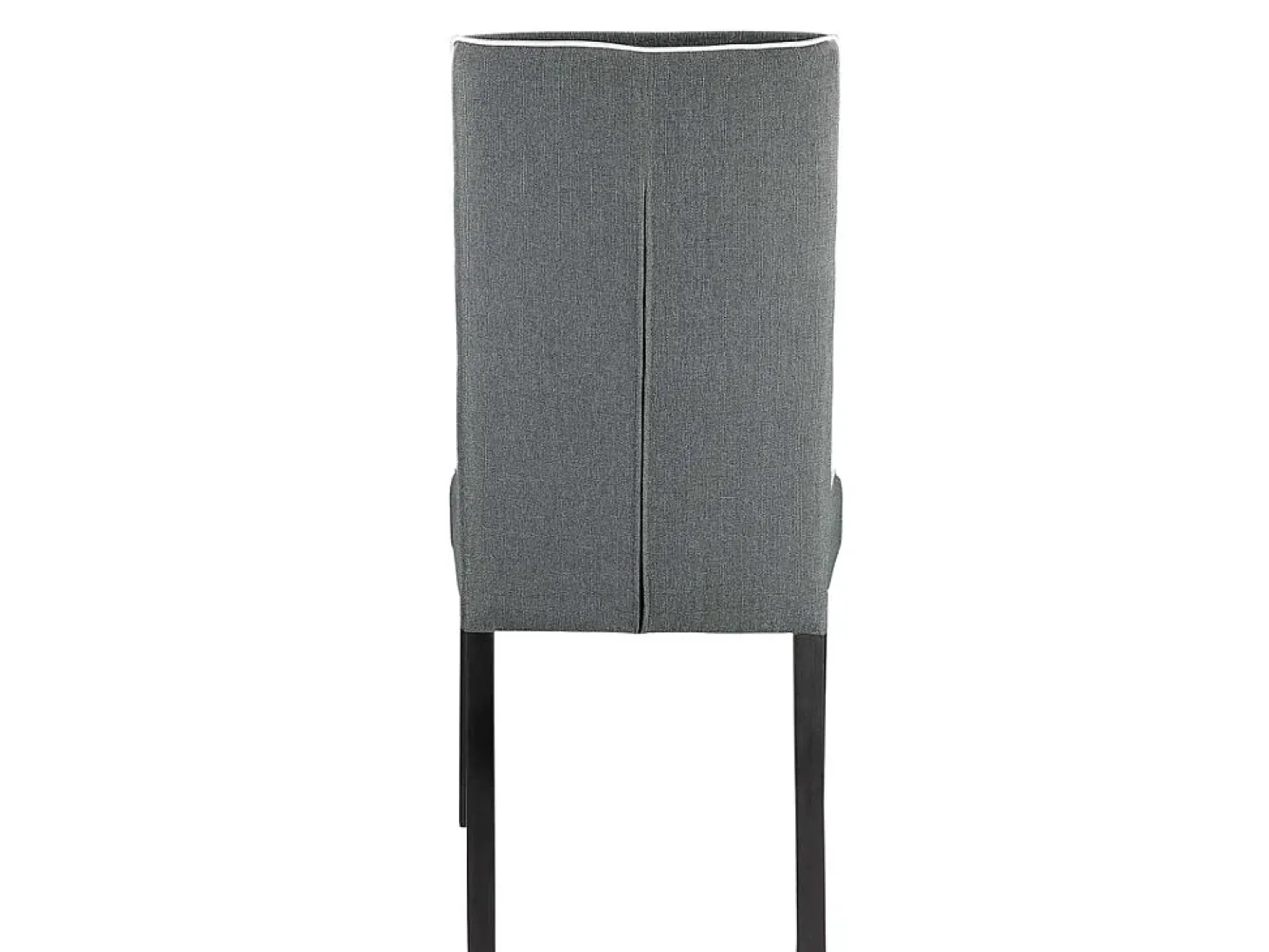 Lote de 6 sillas GABELLE - Tela y patas de madera - Gris