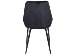 Lote de 6 sillas MASURIE - Terciopelo - Color: Negro