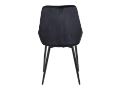 Lote de 2 sillas MASURIE - Terciopelo - Color: Negro