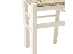 Lote de 2 sillas rellenas de madera blanca 43x42x88 cm - CENISIA