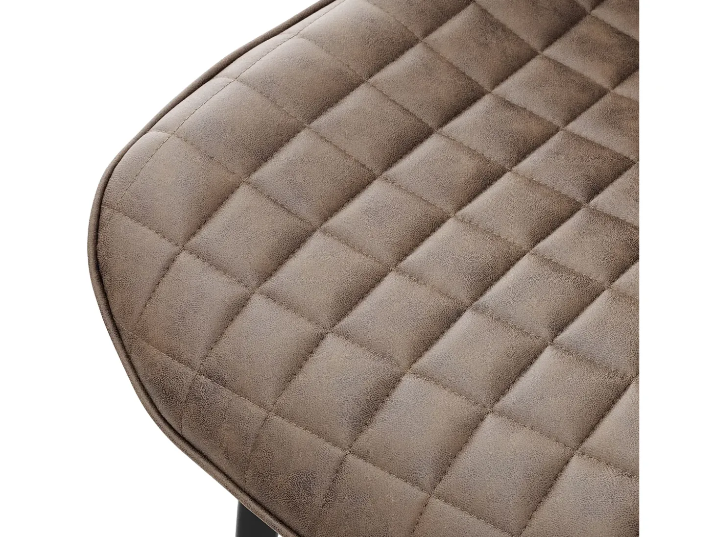 Lote de 2 sillas Sillas de comedor Silla de cocina Sillas de salón PU imitación piel marrón