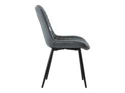 Lote de 4 sillas sillas de comedor sillas de cocina sillas de salón PU imitación piel antracita
