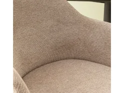 Lote de 6 sillones bridge de tela gris L51 cm - ERNEST