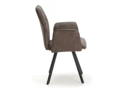 Lote de 2 sillones de tela con patas de metal negro L62 cm - MERY