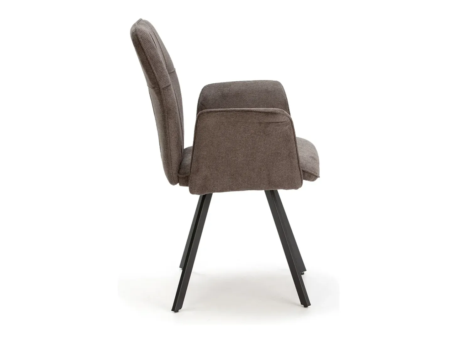Lote de 2 sillones de tela con patas de metal negro L62 cm - MERY