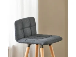 Lote de 2 Taburetes con Respaldo,Taburete de Bar, Capacidad hasta 90 Kg,H90cm, FST50-DGx2 SoBuy ES