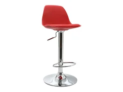 Lote de 2 taburetes de bar diseño rojos STEEVY