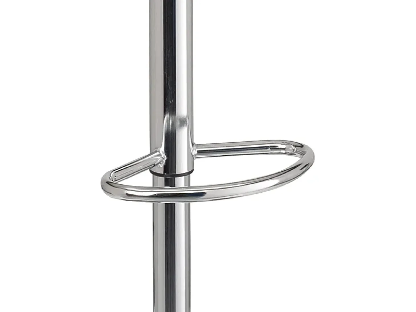 Lote de 2 taburetes de bar para cocina, asiento de cuero sintético, respaldo bajo, giratorio, altura ajustable, base de cromo SATI (blanco)