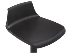 Lote de 2 taburetes de bar de polipropileno negro CALAS
