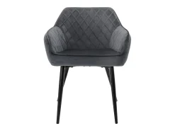 Lote 6x sillas de comedor tapizadas en terciopelo antracita sillones de salón