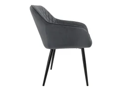 Lote 6x sillas de comedor tapizadas en terciopelo antracita sillones de salón